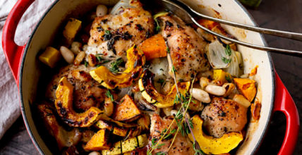 8-Ingredient One Pan Roast Chicken with Seasonal Vegetables - Pacific Foods